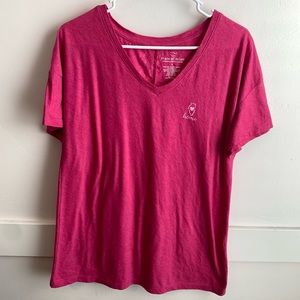 State of Mine Pink Illinois V-Neck Short Sleeve Shirt